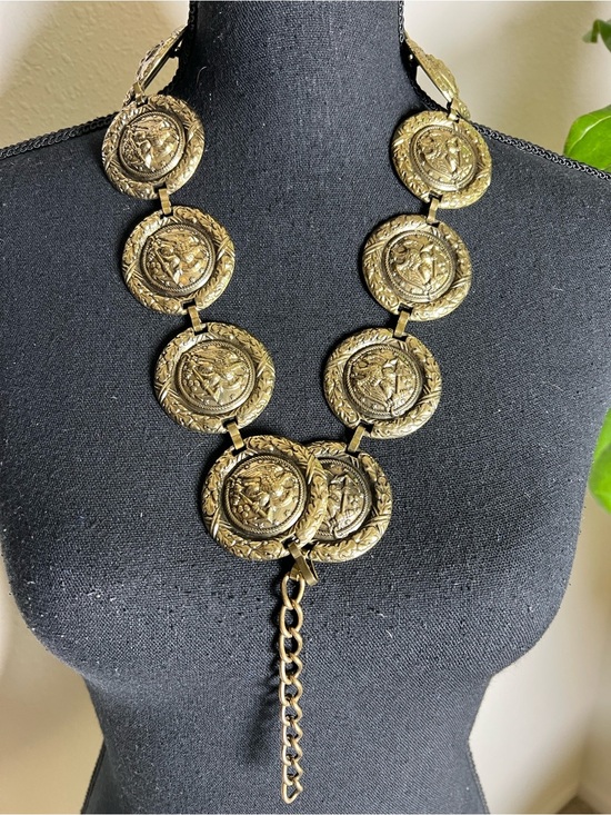 ESCADA Women’s Bronze American Eagle Anchor Stars Design Vintage Concho Belt main image 6